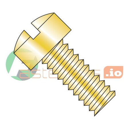 10-32 x 1/2" Machine Screws/Slotted/Fillister Head/Steel/Zinc Yellow (Carton: 7,000 pcs)